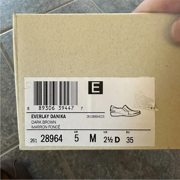 CLARKS COLLECTION Womens Brown Leather Flats SIZE 5 Slip On Everlay Danika - Picture 4 of 4